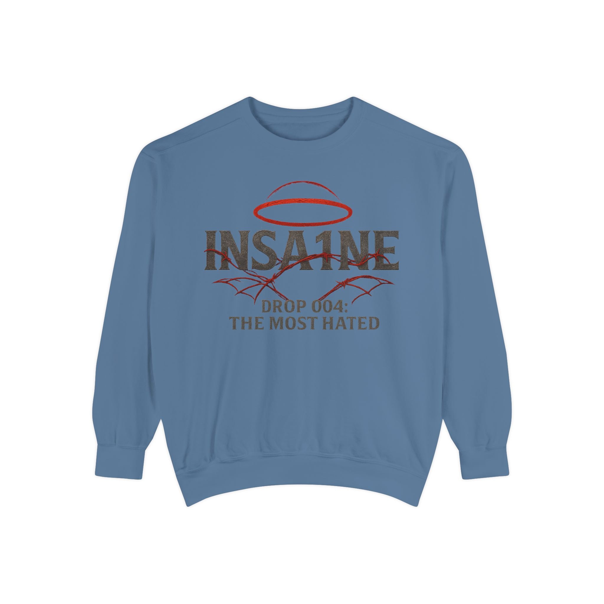 Trendy Unisex Sweatshirt - 'INSA1NE: The Most Hated' Design