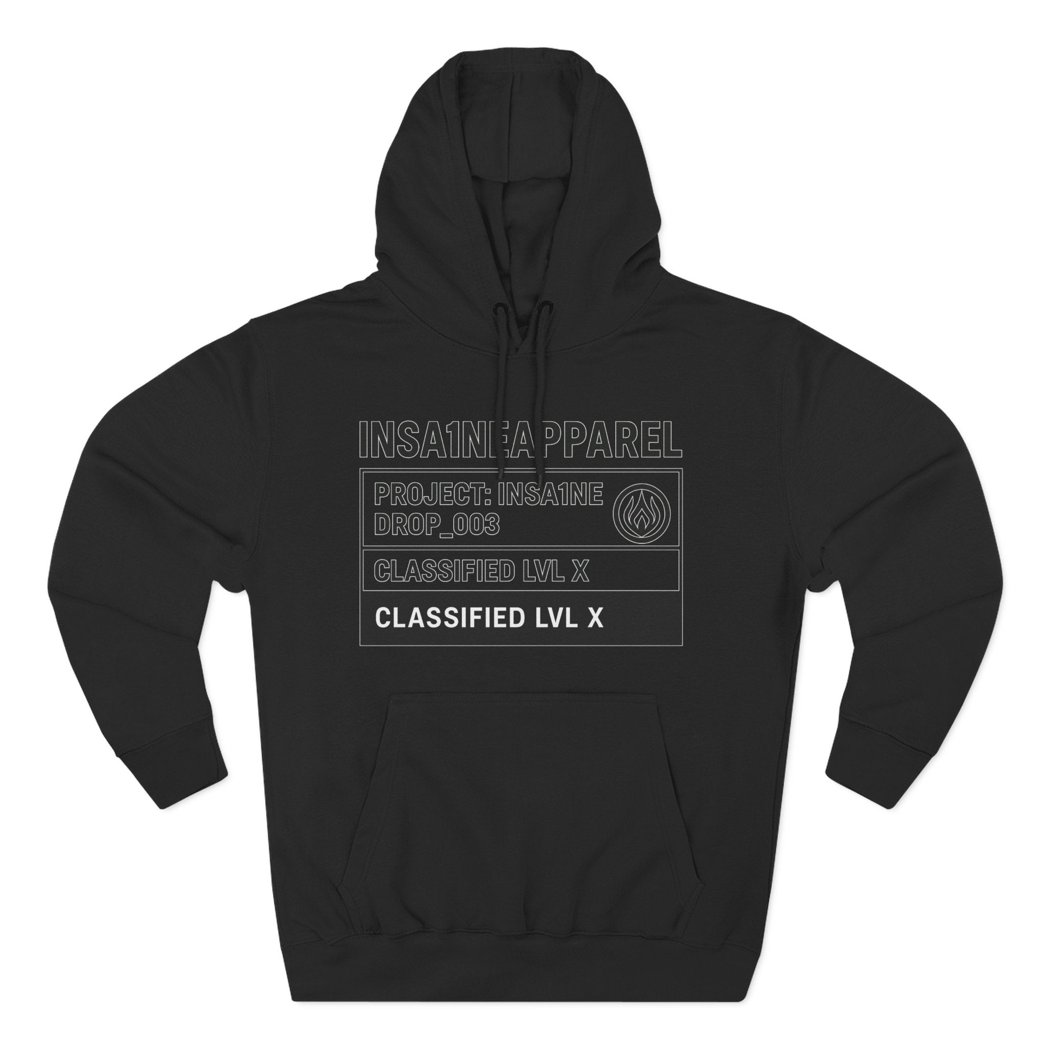 Three-Panel Fleece Hoodie
