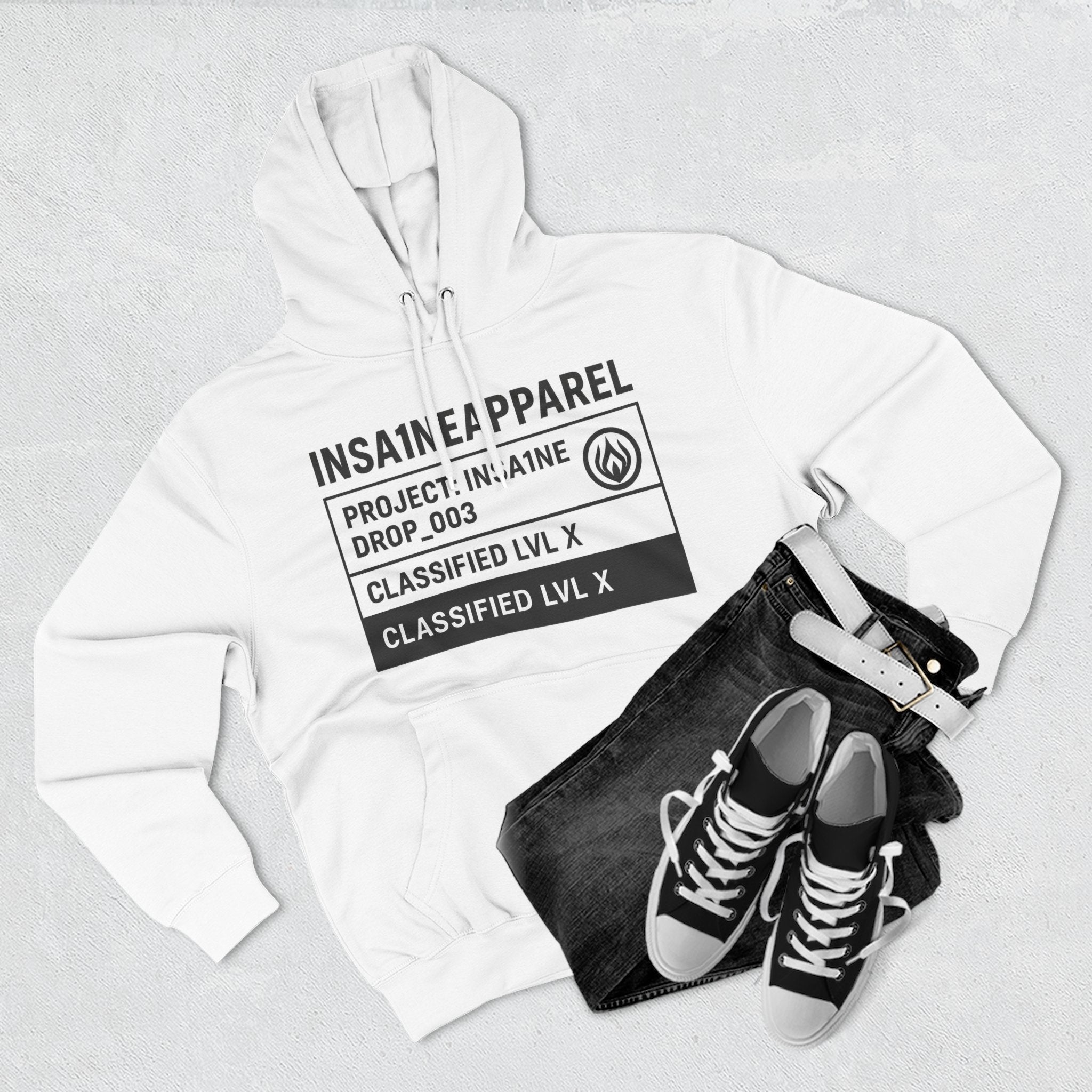 Three-Panel Fleece Hoodie