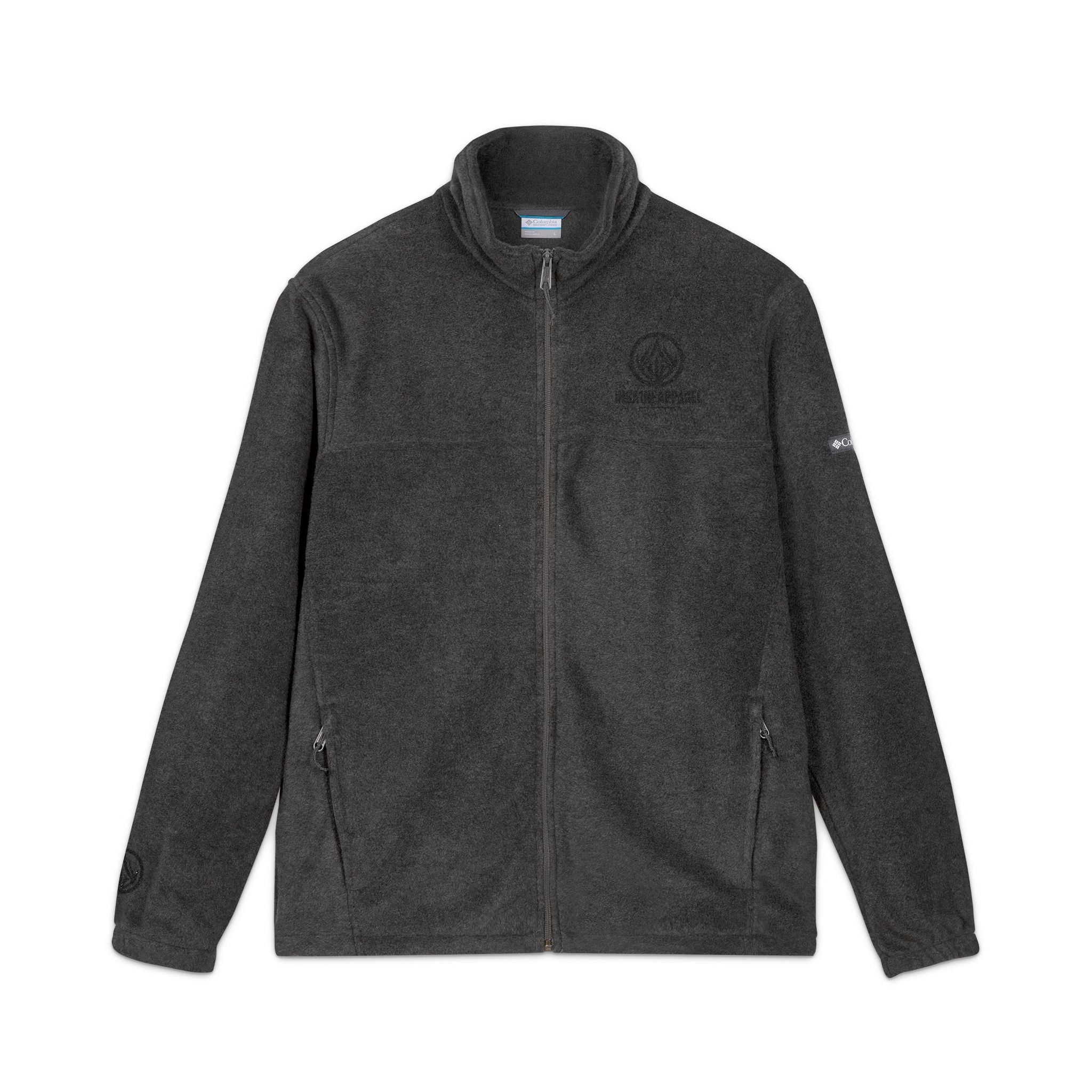 Cozy Fleece Jacket, Unisex Columbia Outerwear, Embroidered Gift, Casual Layer for Outdoor Adventures, Winter Essentials