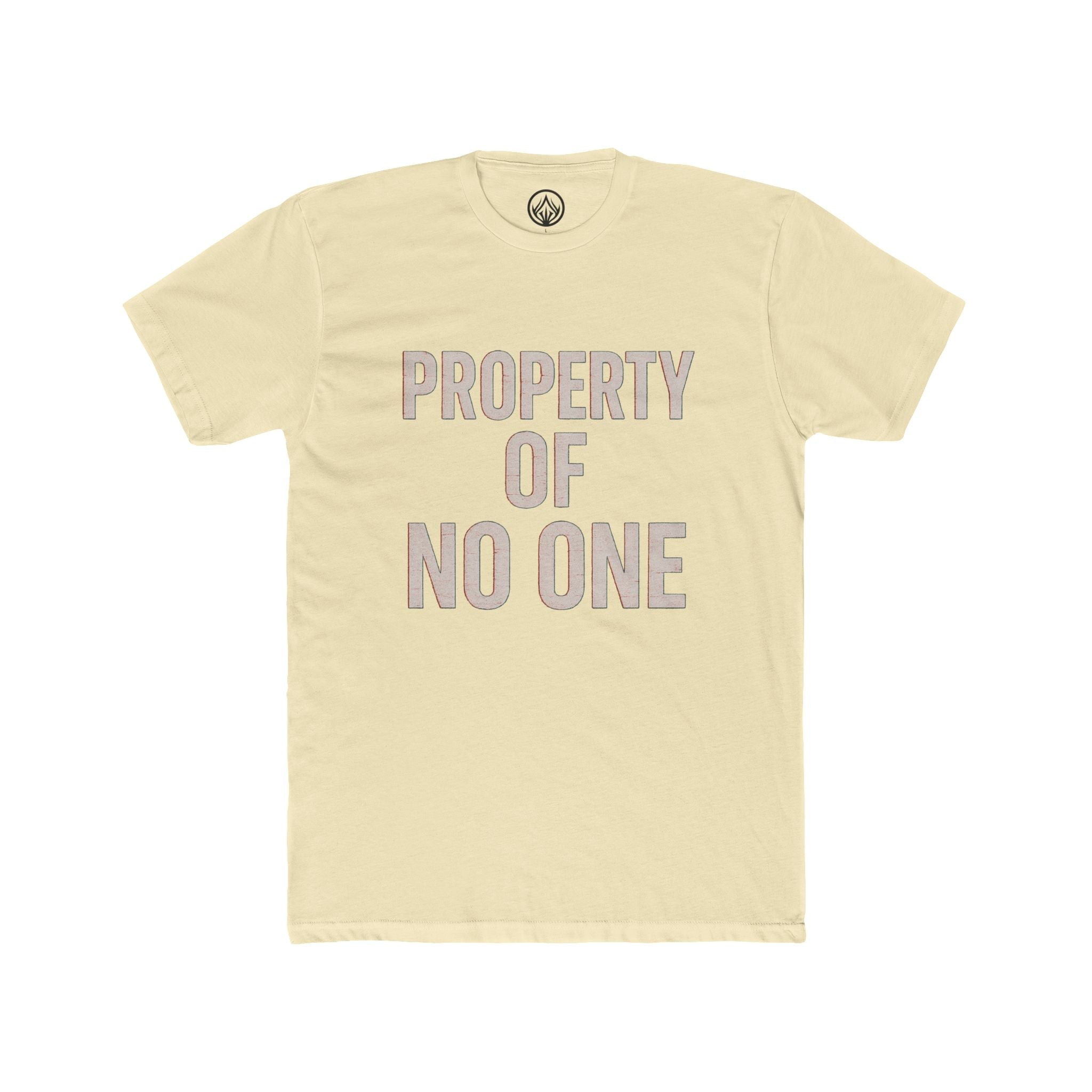 Unisex Cotton Crew Tee - Property of No One, Casual Wear, Graphic Tee, Everyday T-Shirt, Unique Gift, Unisex Fashion