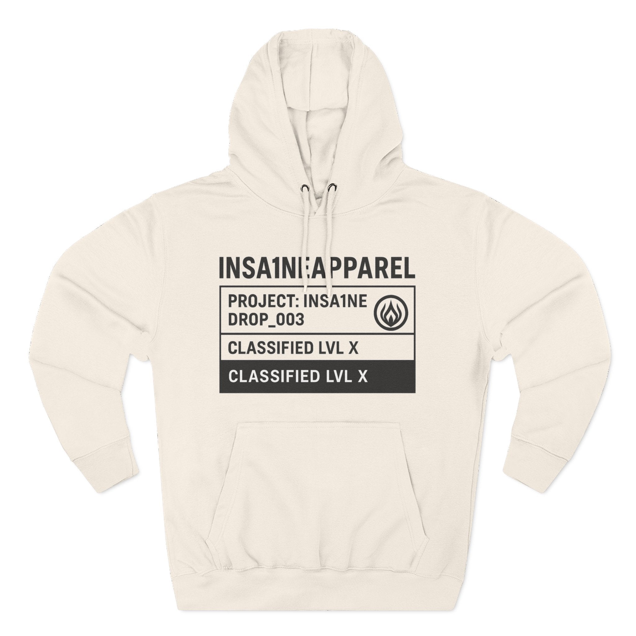 Three-Panel Fleece Hoodie