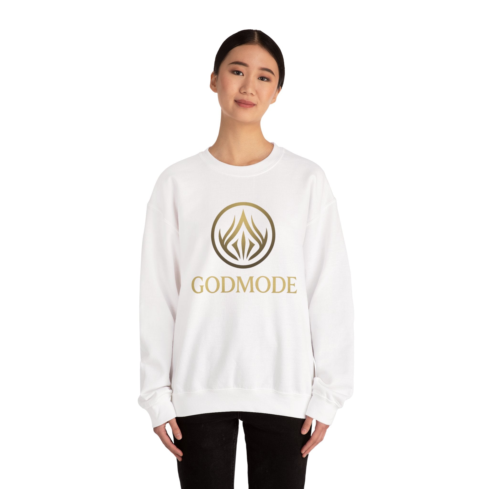 Unisex Heavy Blend™ Crewneck Sweatshirt - GODMODE | Comfort Wear, Streetwear Style, Classic Fit, Gift Idea, Casual Fashion