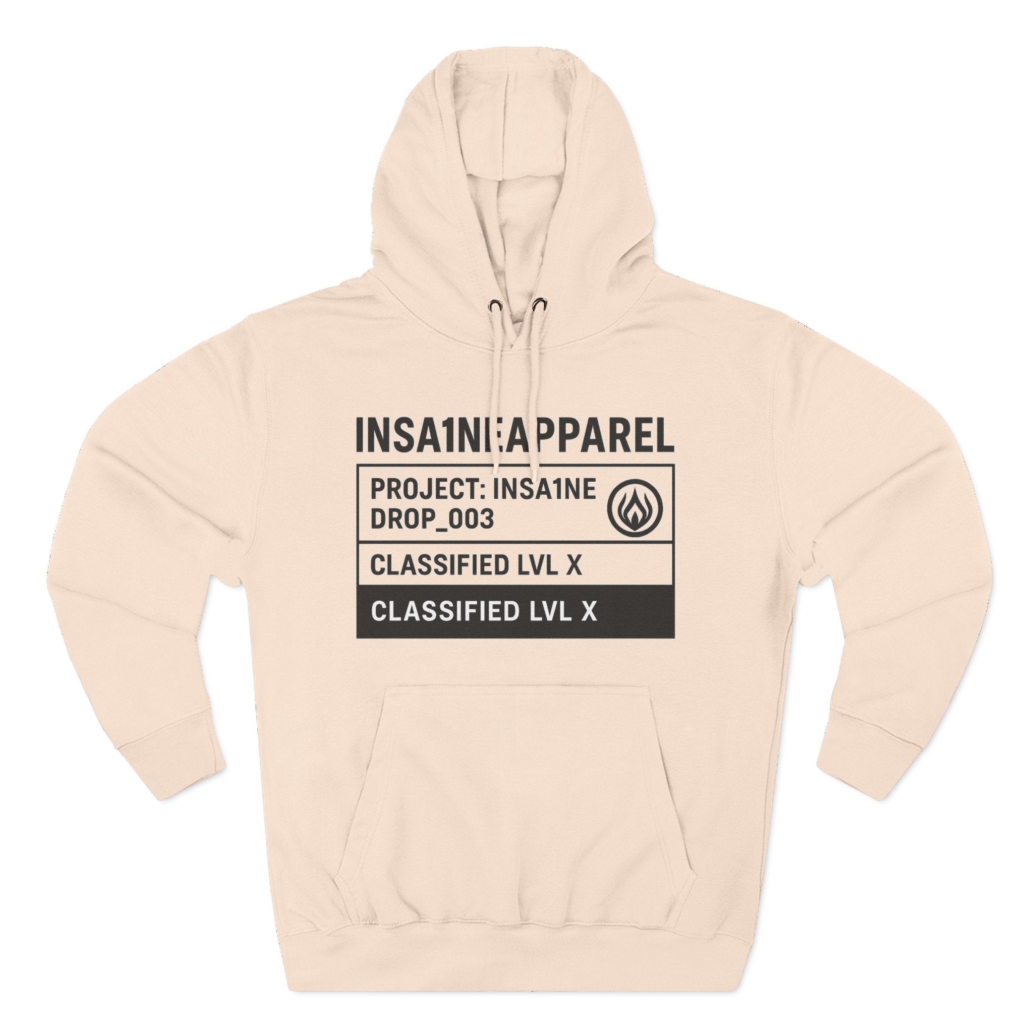 Three-Panel Fleece Hoodie