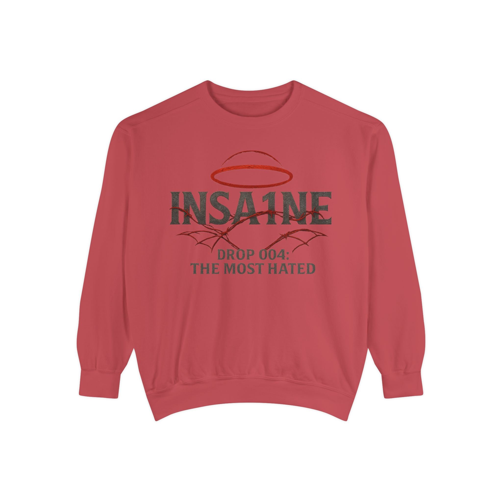 Trendy Unisex Sweatshirt - 'INSA1NE: The Most Hated' Design