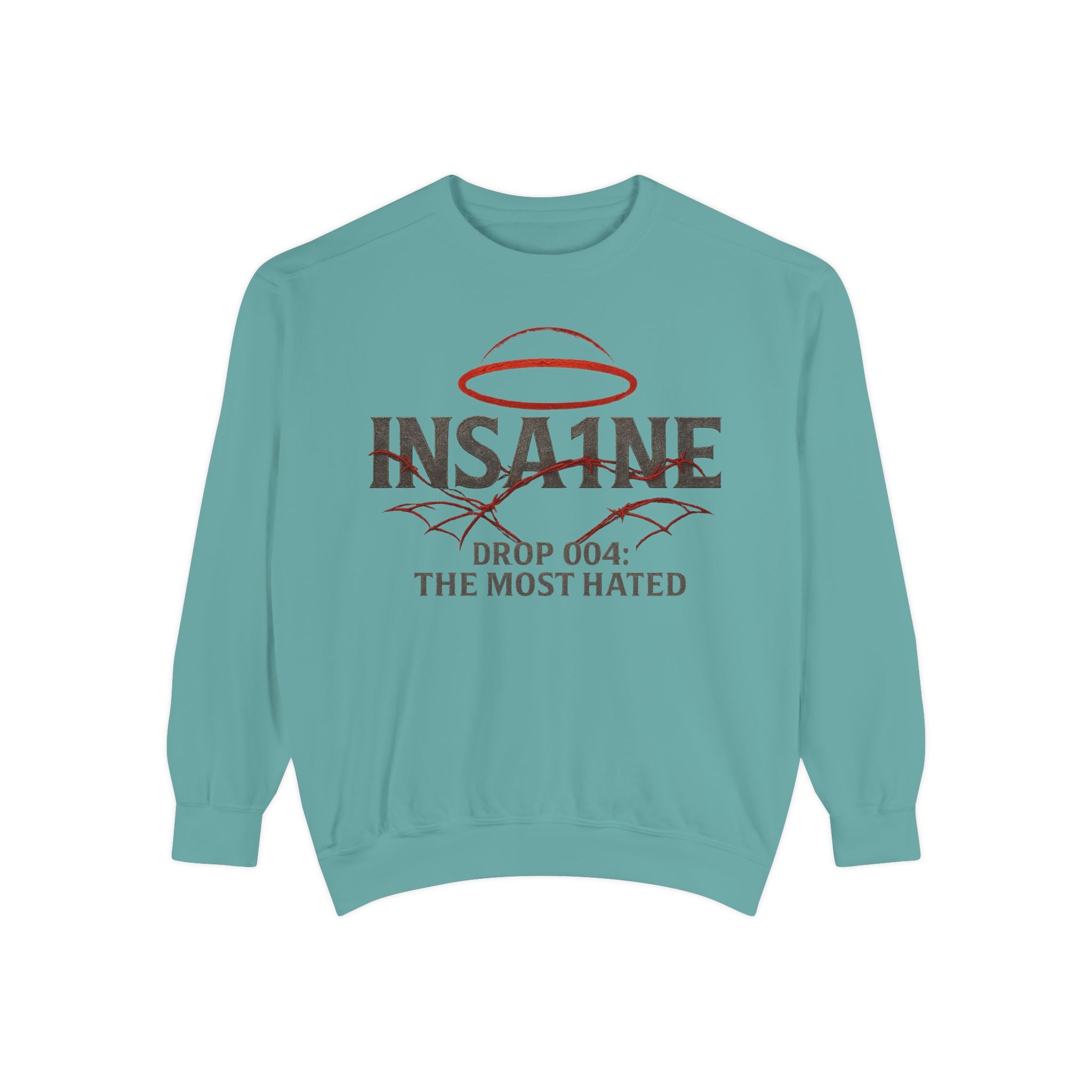 Trendy Unisex Sweatshirt - 'INSA1NE: The Most Hated' Design