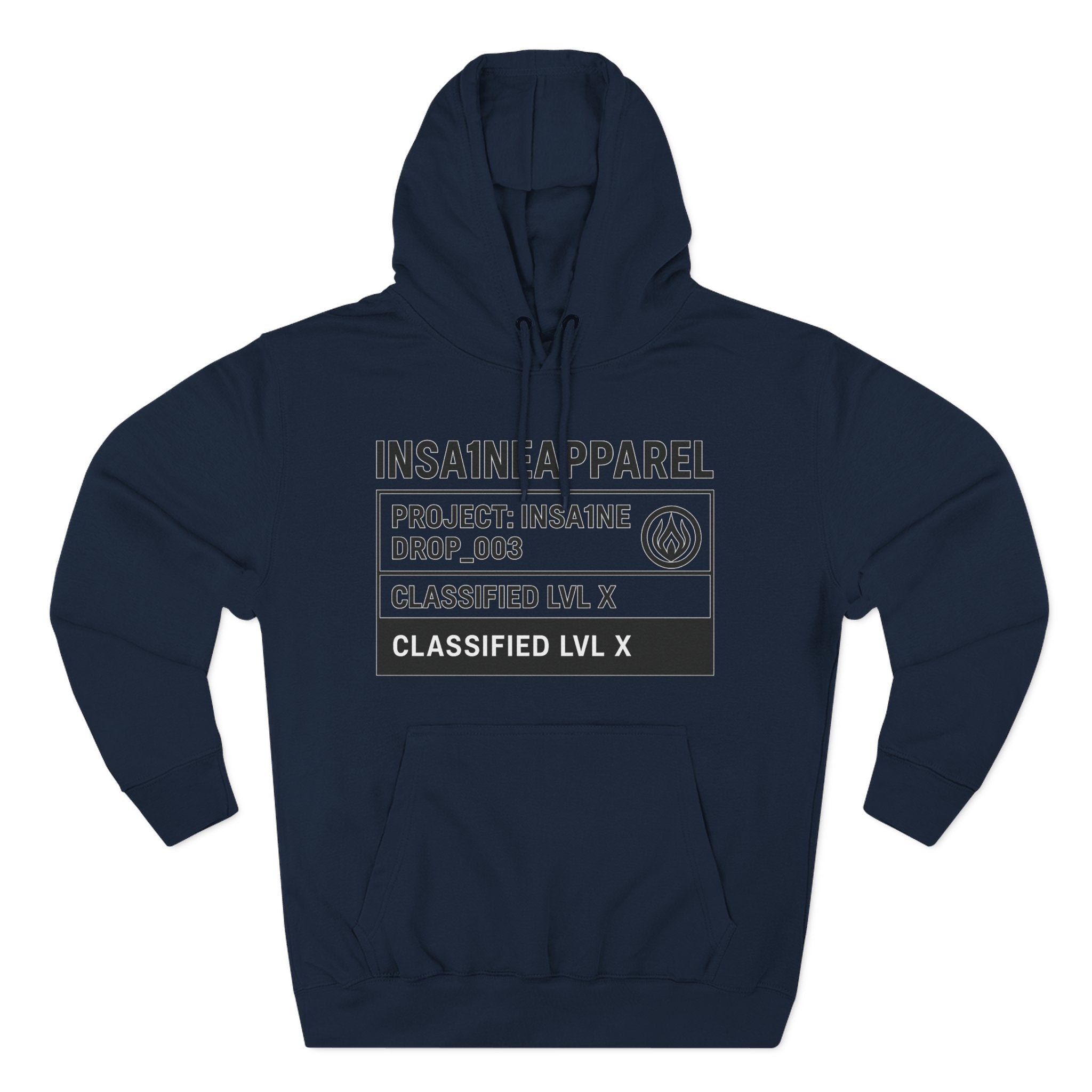 Three-Panel Fleece Hoodie