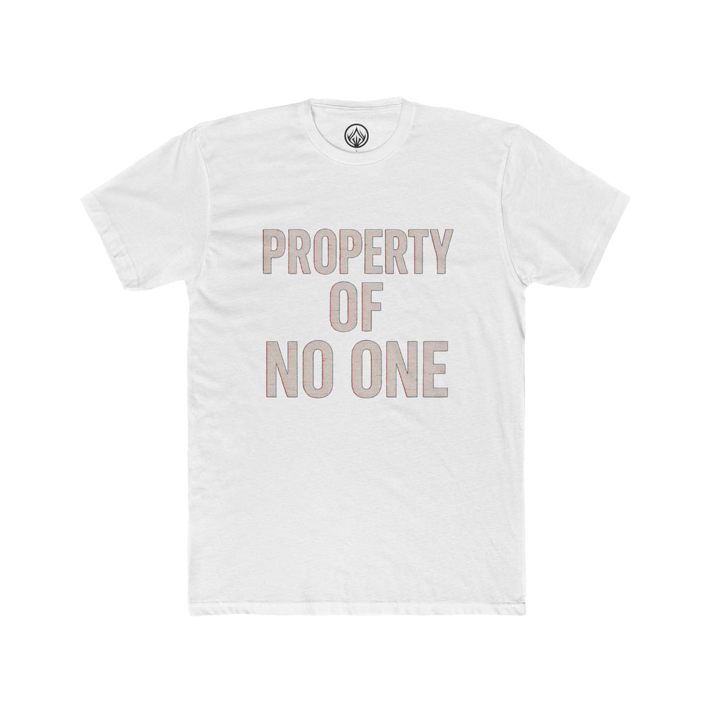 Unisex Cotton Crew Tee - Property of No One, Casual Wear, Graphic Tee, Everyday T-Shirt, Unique Gift, Unisex Fashion