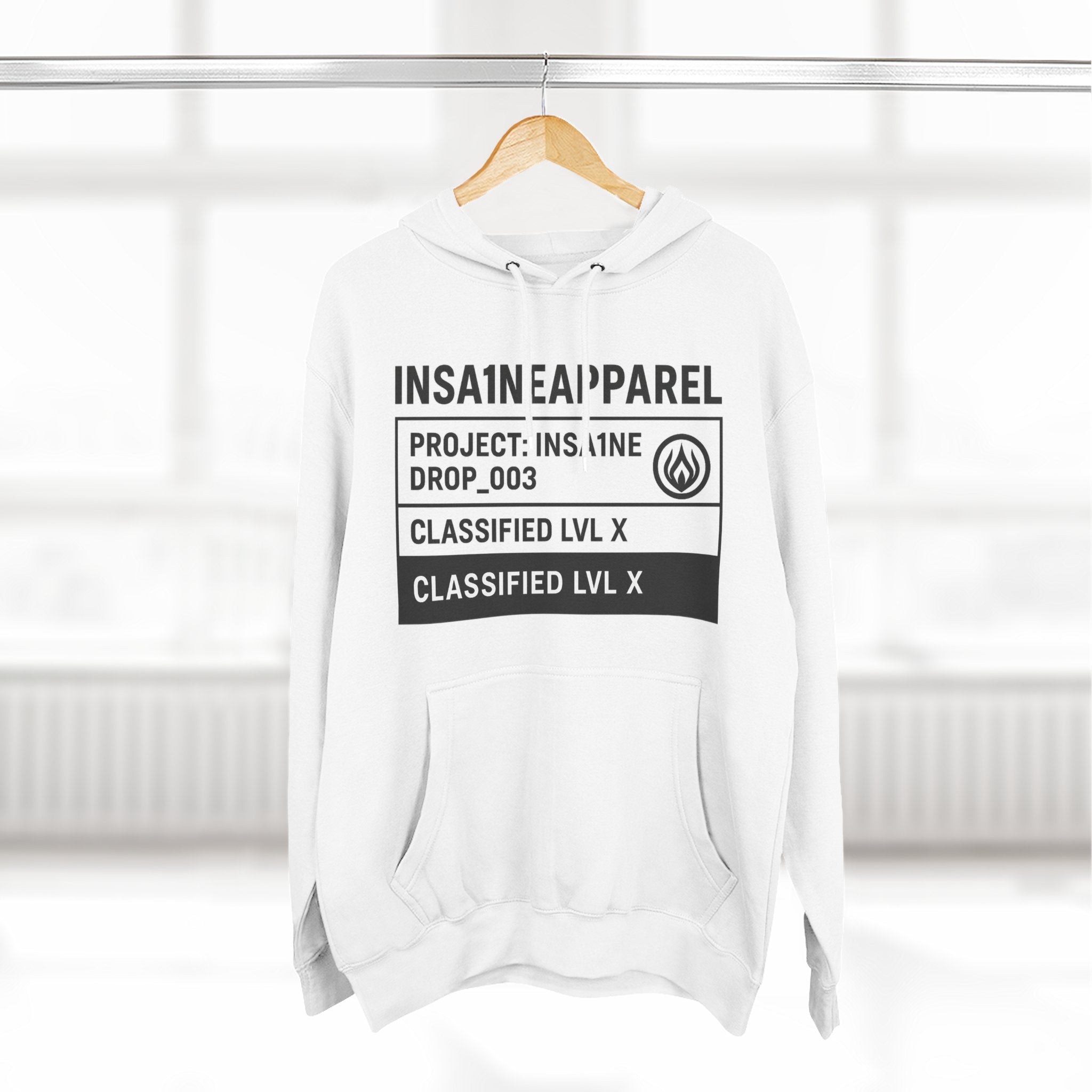 Three-Panel Fleece Hoodie