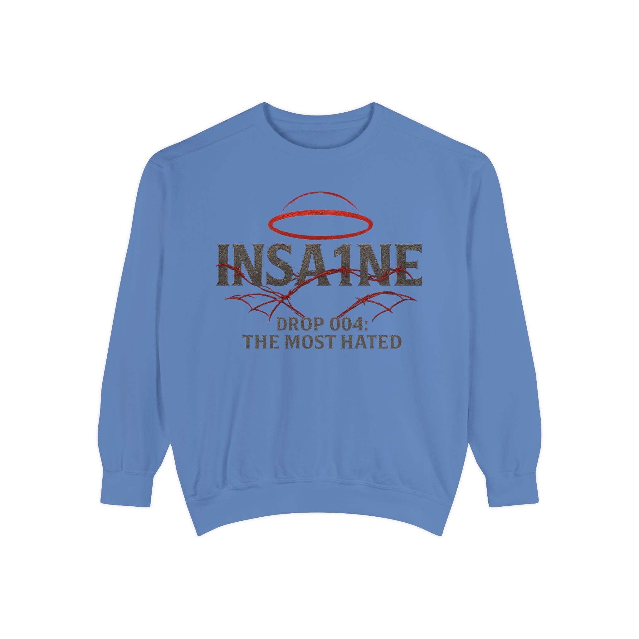 Trendy Unisex Sweatshirt - 'INSA1NE: The Most Hated' Design