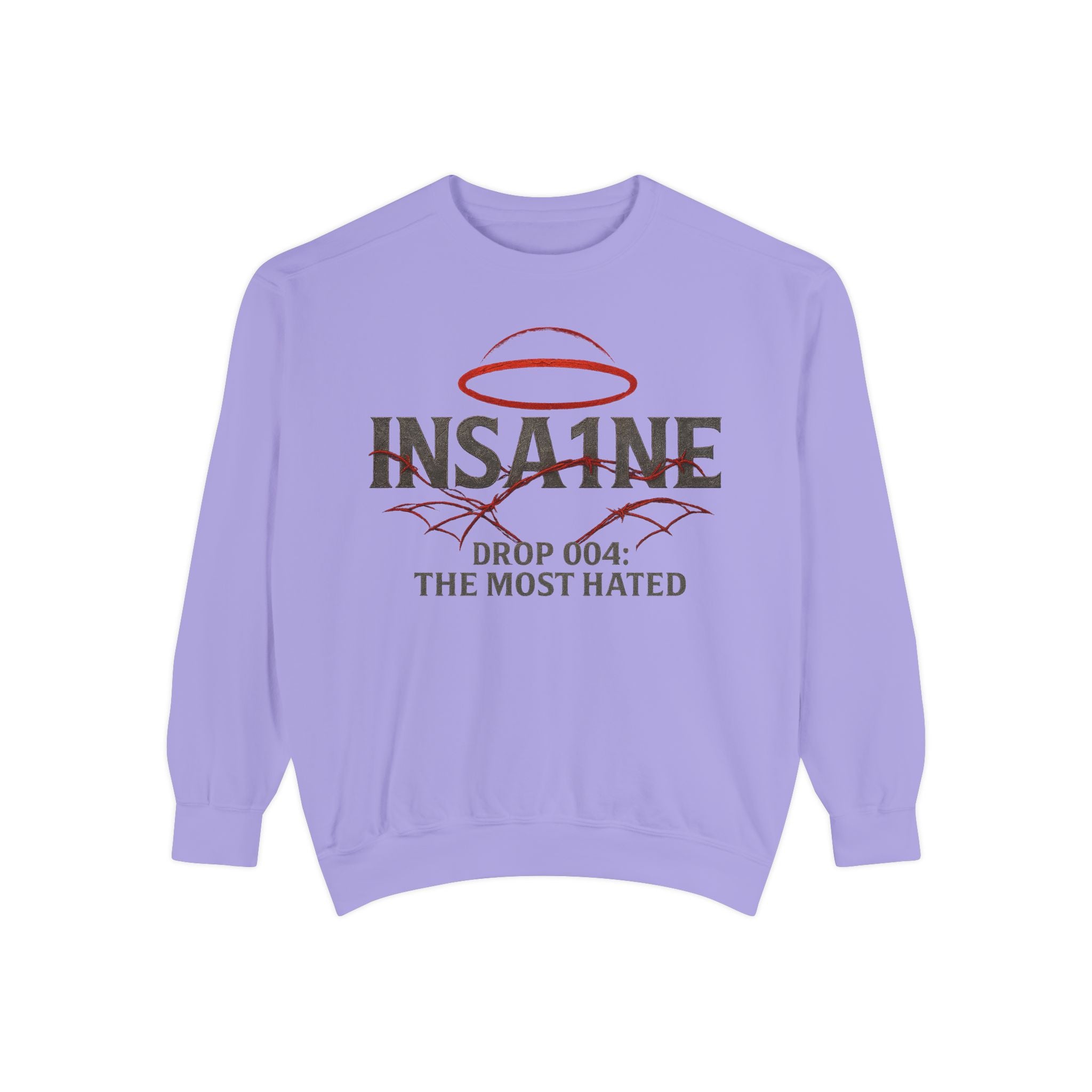 Trendy Unisex Sweatshirt - 'INSA1NE: The Most Hated' Design