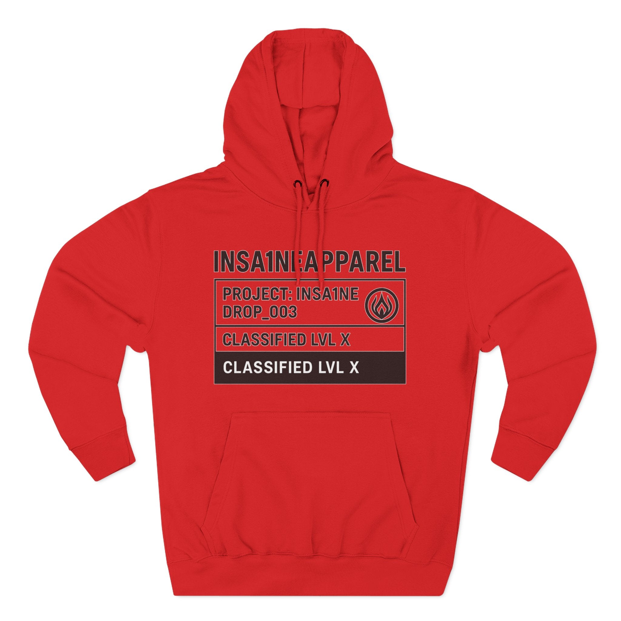 Three-Panel Fleece Hoodie