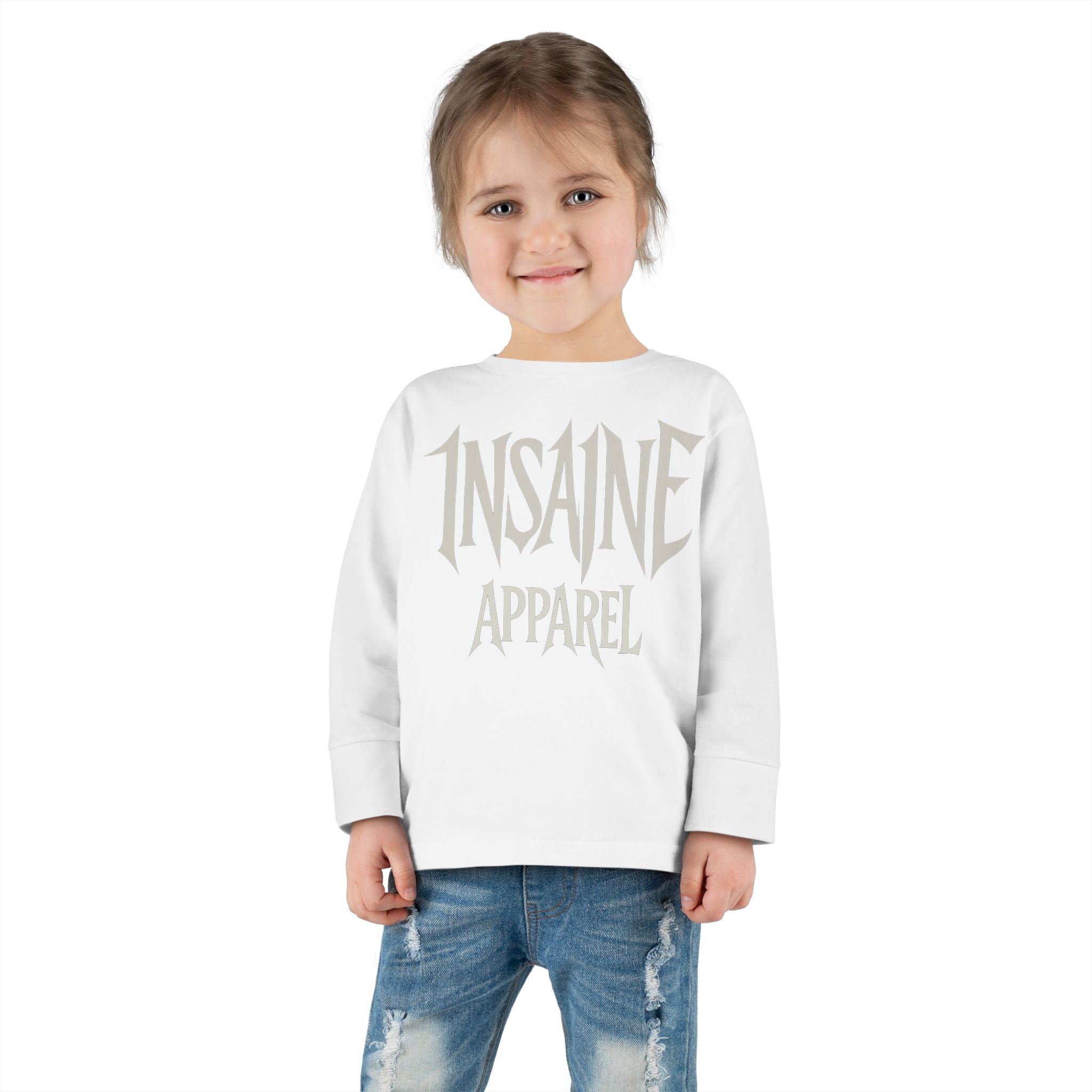 Toddler Long Sleeve Tee - Insane Apparel, Baby Tee, Children's Fashion, Playtime Shirt, Gift for Kids, Everyday Wear