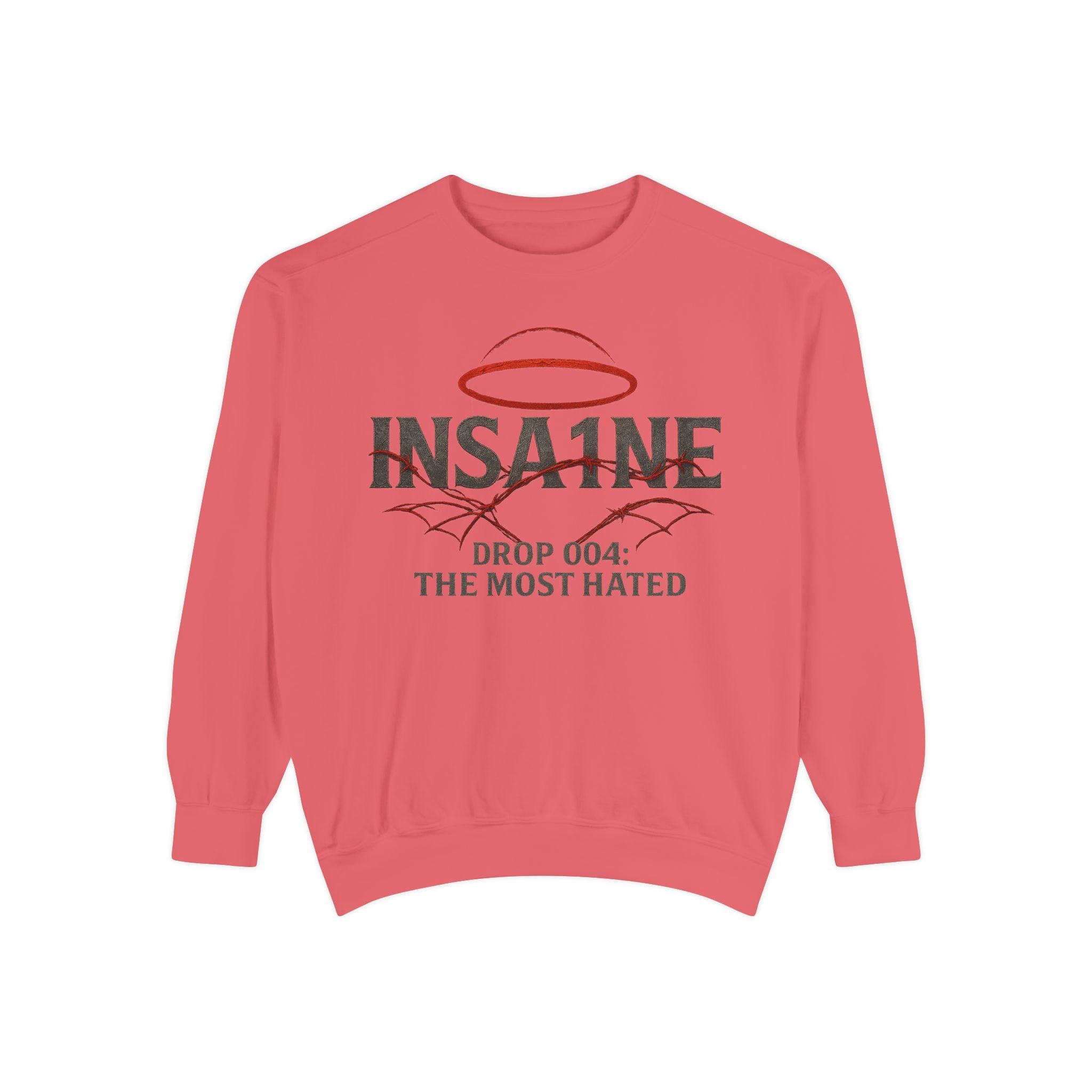 Trendy Unisex Sweatshirt - 'INSA1NE: The Most Hated' Design