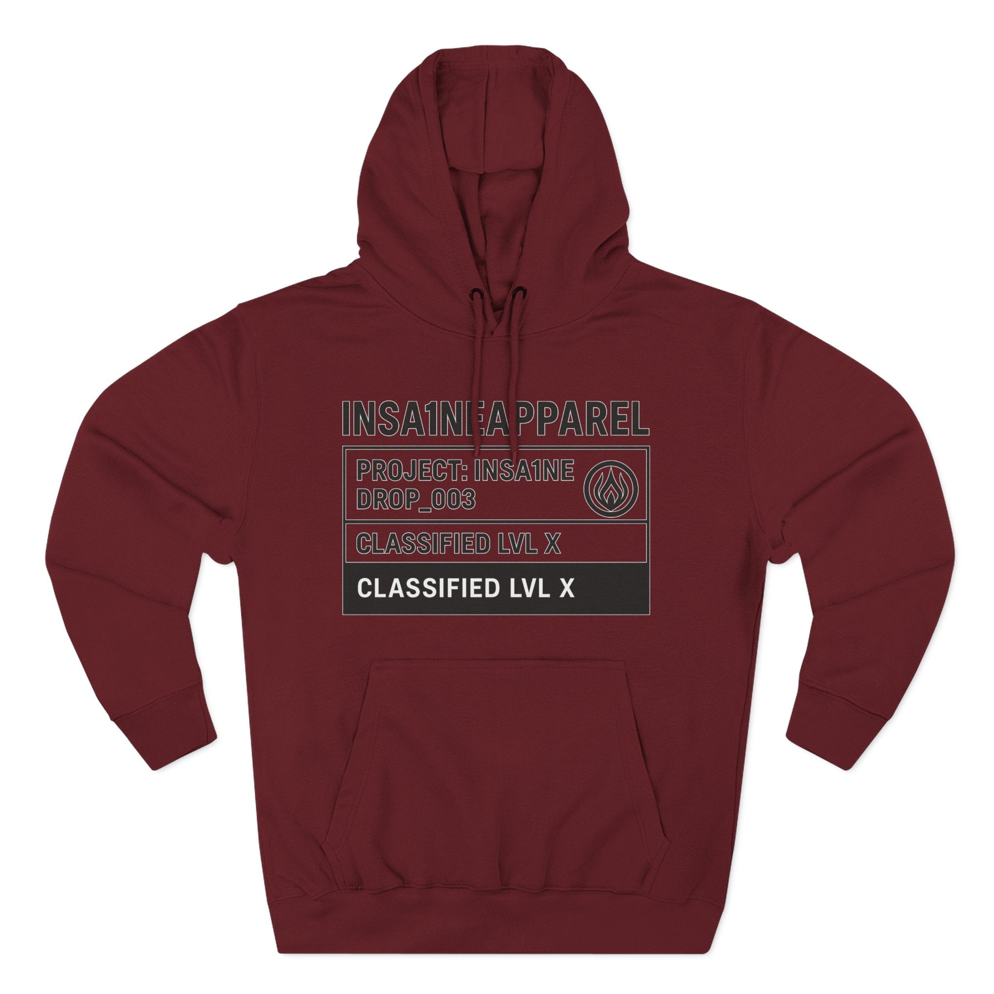 Three-Panel Fleece Hoodie