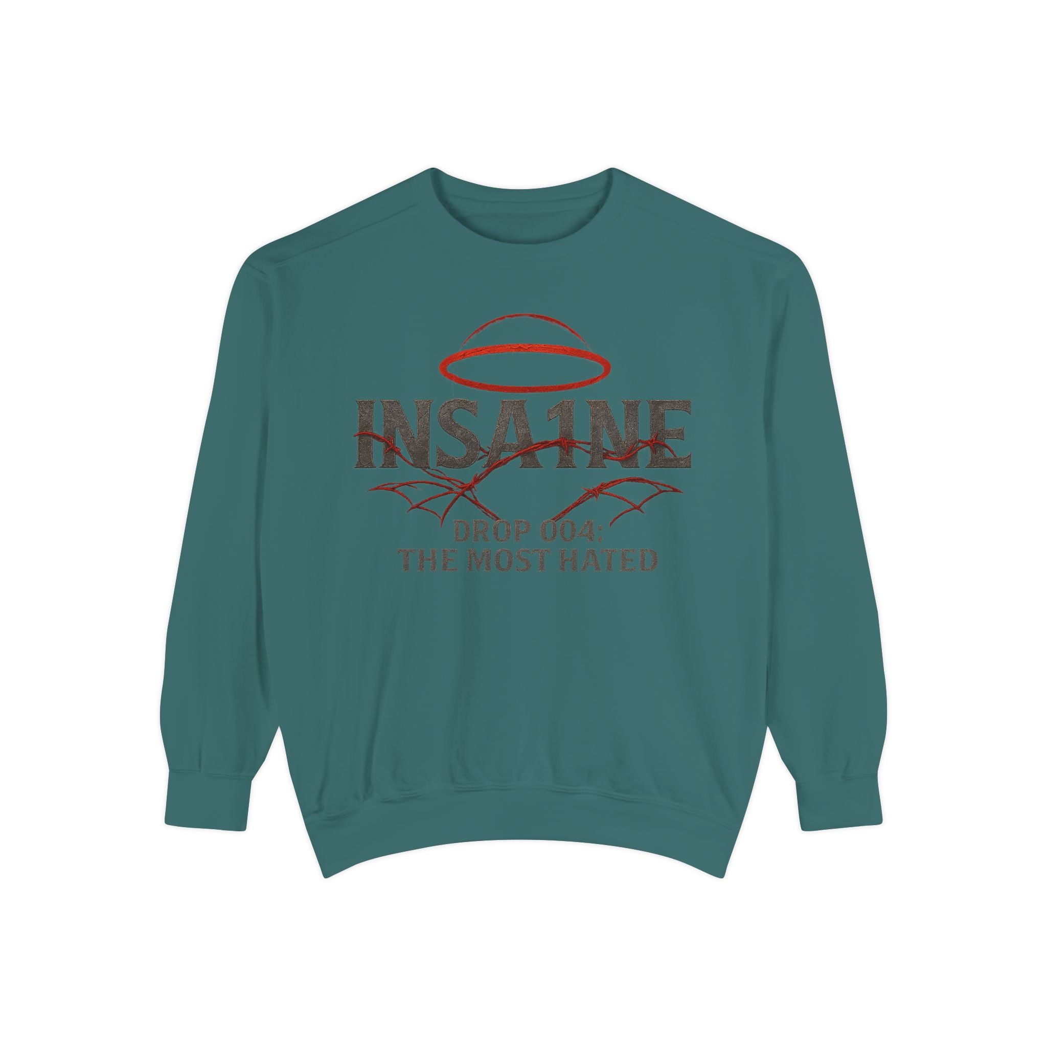Trendy Unisex Sweatshirt - 'INSA1NE: The Most Hated' Design