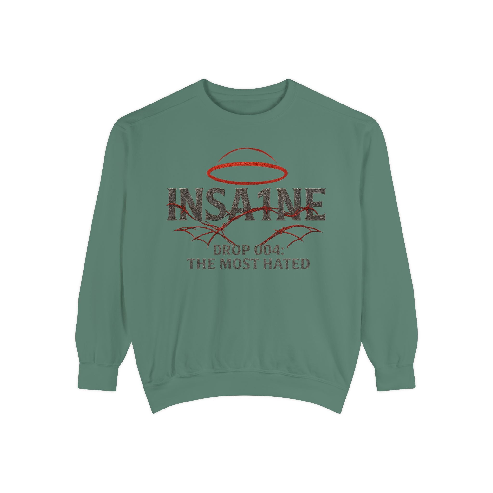 Trendy Unisex Sweatshirt - 'INSA1NE: The Most Hated' Design