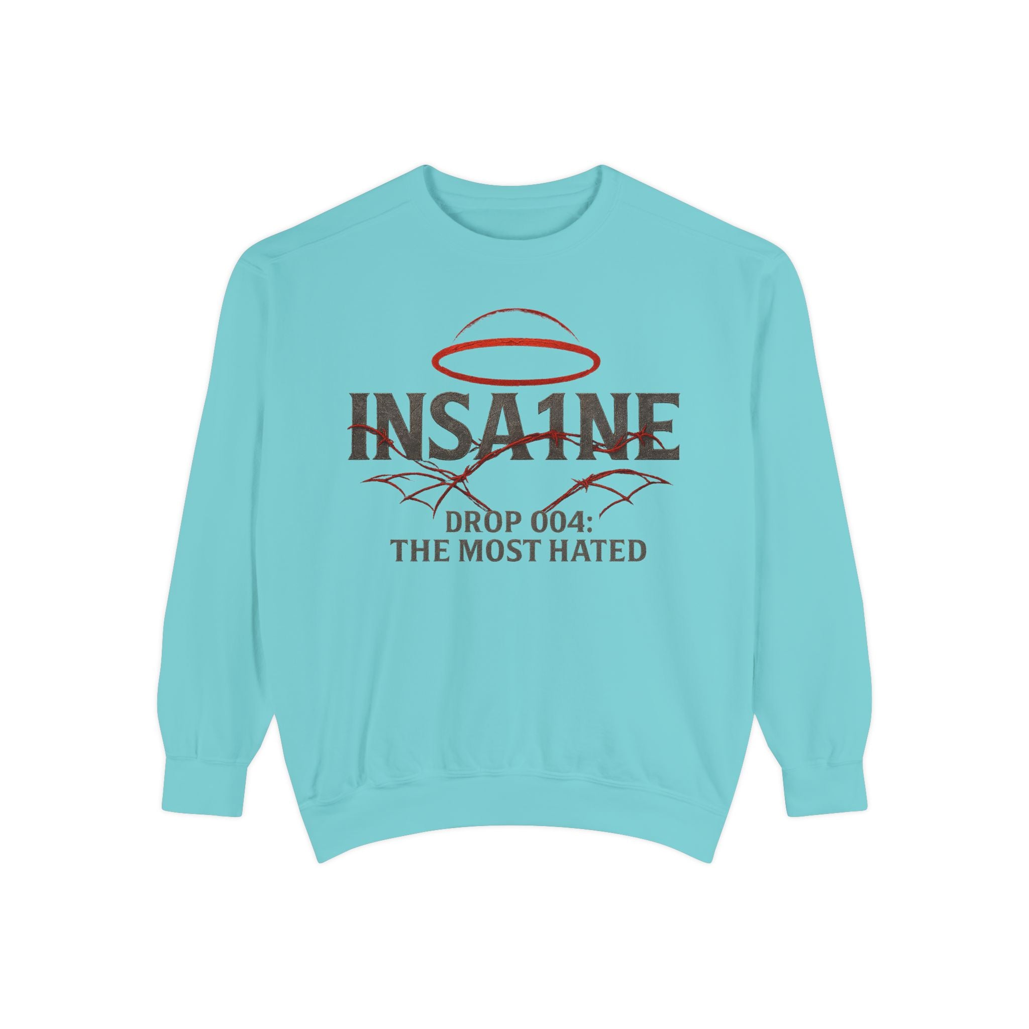 Trendy Unisex Sweatshirt - 'INSA1NE: The Most Hated' Design