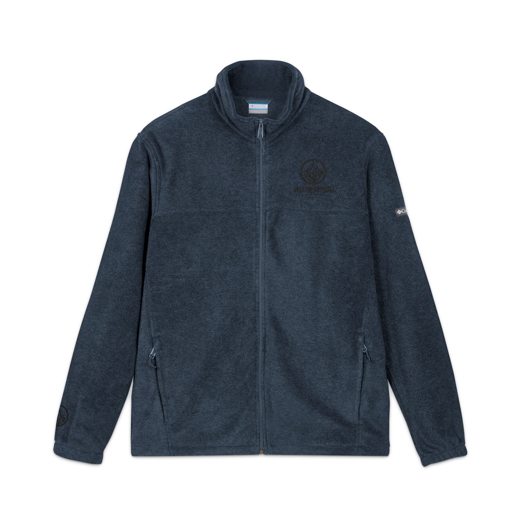 Cozy Fleece Jacket, Unisex Columbia Outerwear, Embroidered Gift, Casual Layer for Outdoor Adventures, Winter Essentials