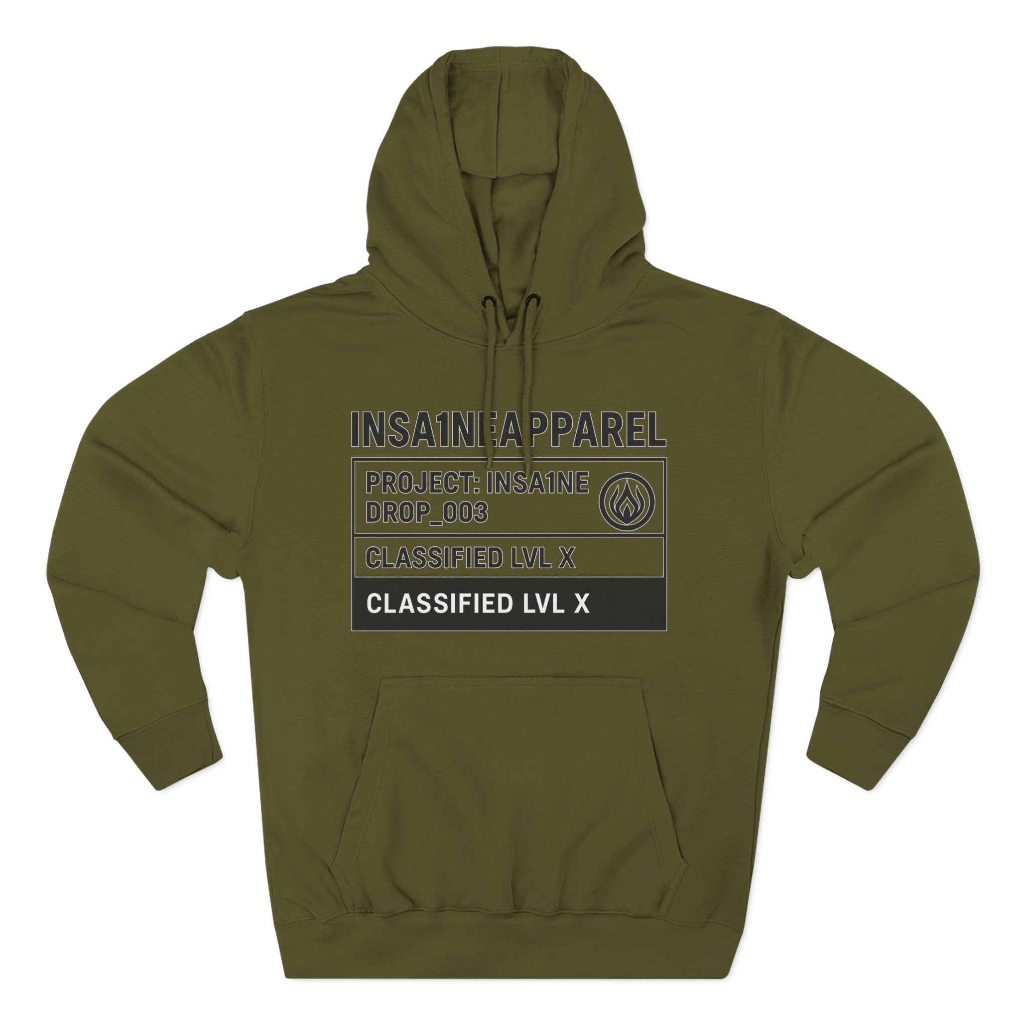 Three-Panel Fleece Hoodie