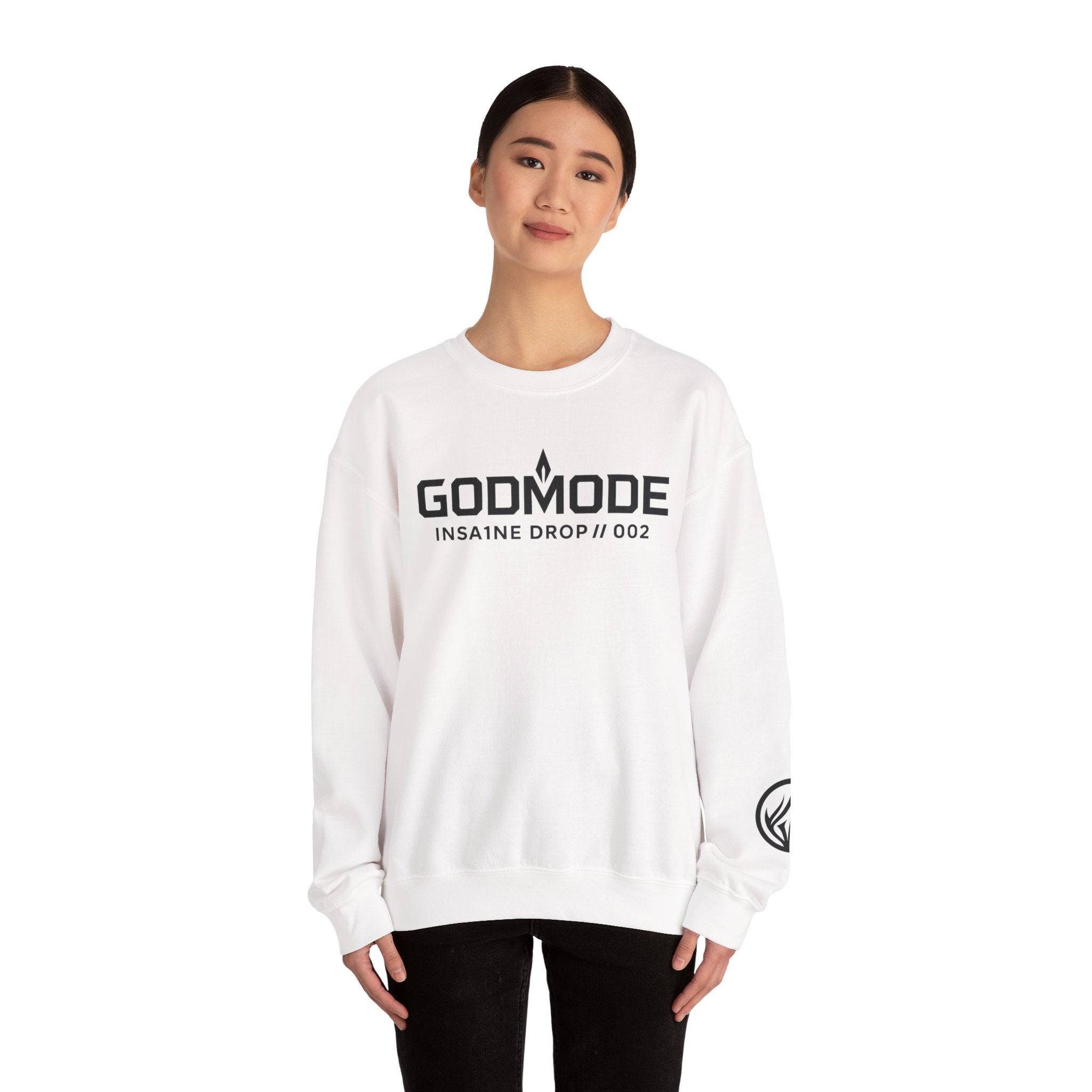 Godmode Unisex Heavy Blend Crewneck Sweatshirt, Stylish Streetwear, Casual Sweatshirt, Trendy Outfit, Urban Fashion, Gift for Him/Her